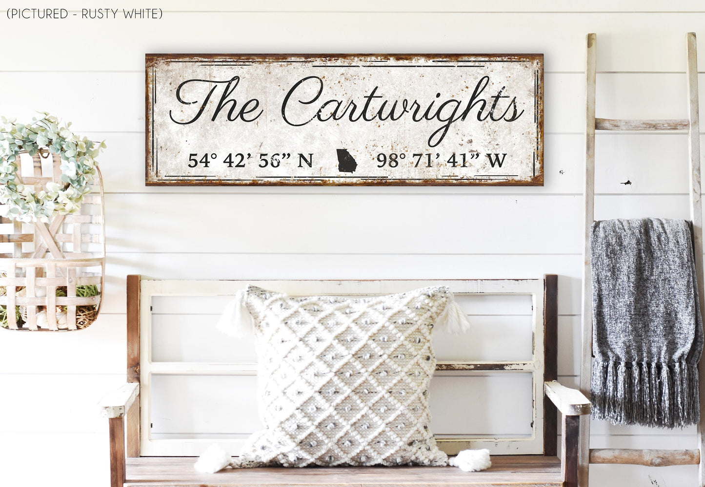 CUSTOM FAMILY NAME AND COORDINATES SIGN
