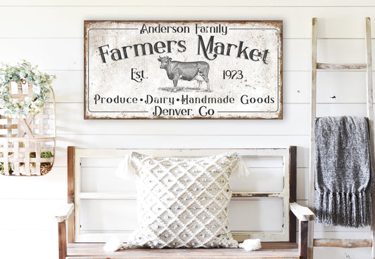 CUSTOM FARMERS MARKET SIGN