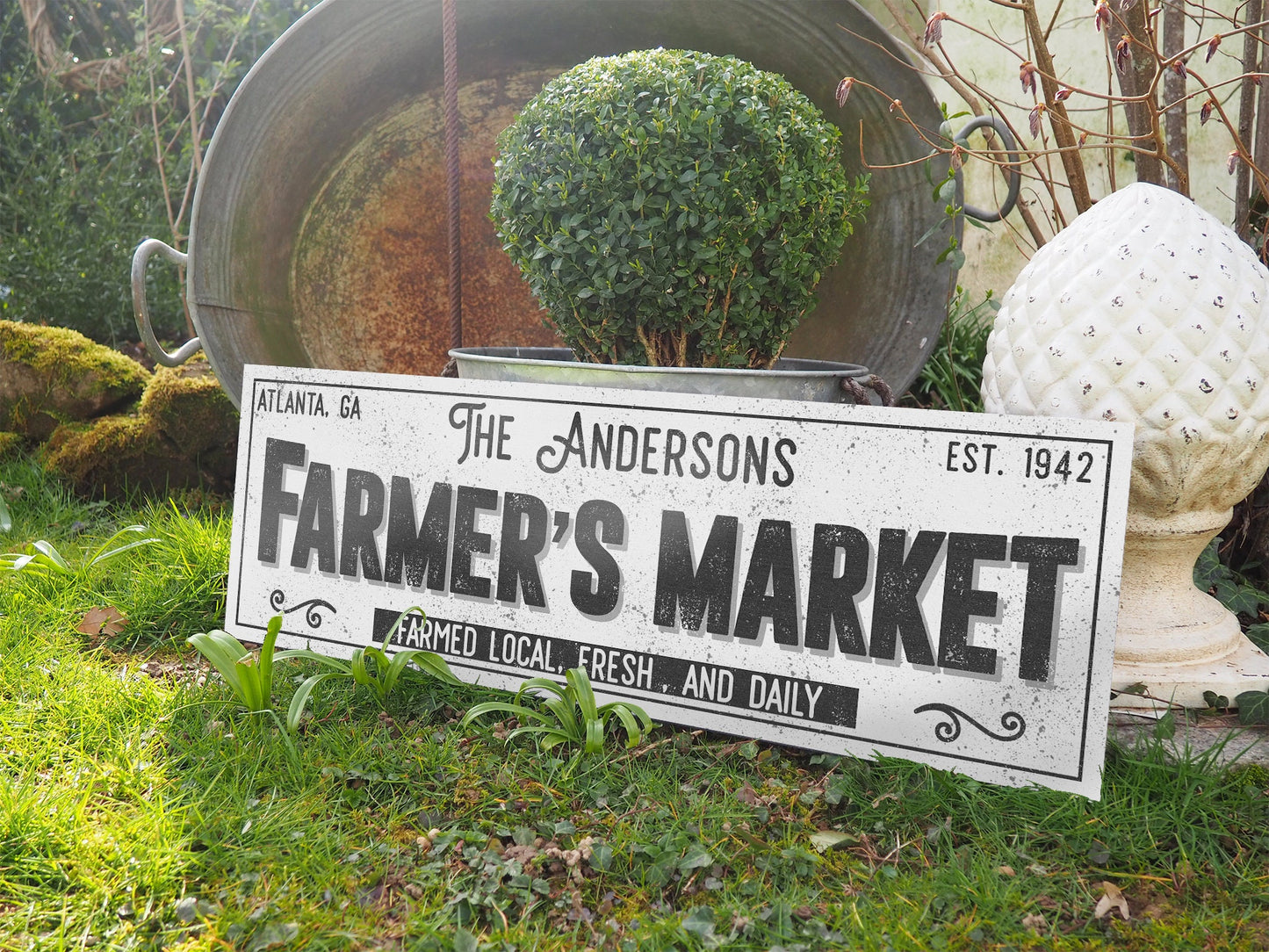 CUSTOM FARMERS MARKET SIGN