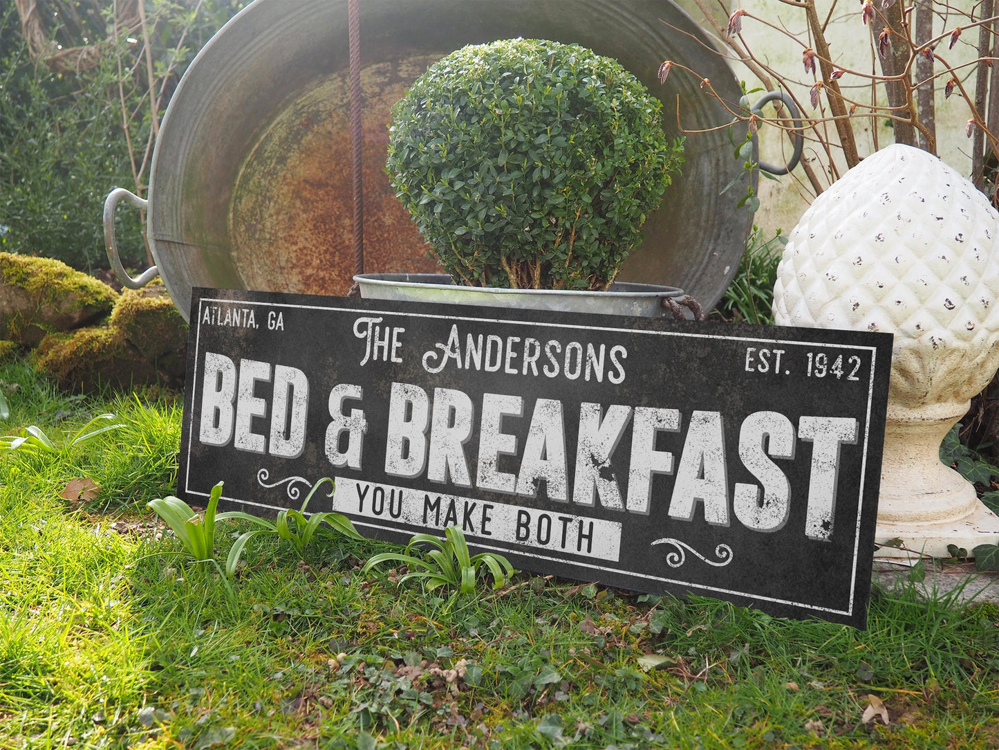 CUSTOM BED AND BREAKFAST SIGN