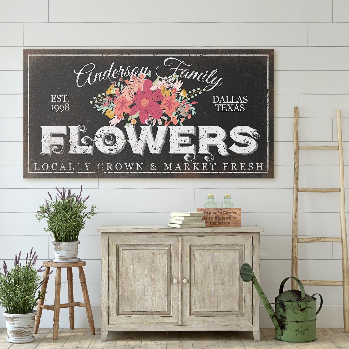 CUSTOM FLOWERS SIGN