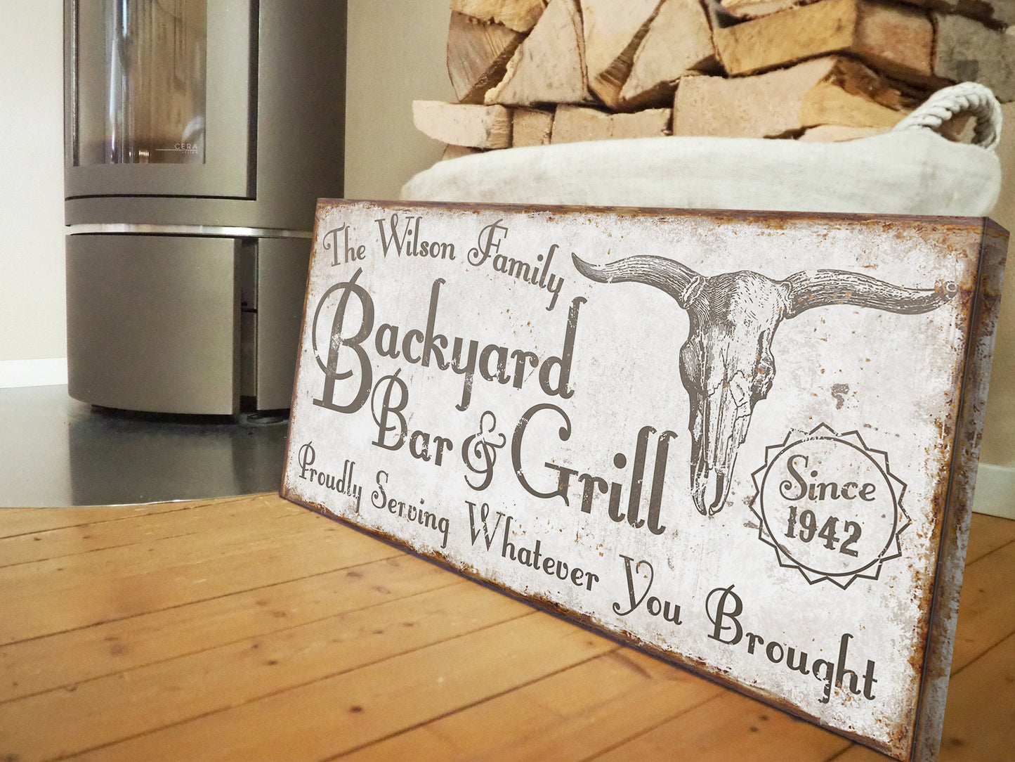 CUSTOM BACKYARD BAR AND GRILL SIGN