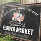 CUSTOM FLOWERS SIGN