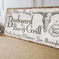 CUSTOM BACKYARD BAR AND GRILL SIGN