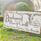 CUSTOM BACKYARD BAR AND GRILL SIGN