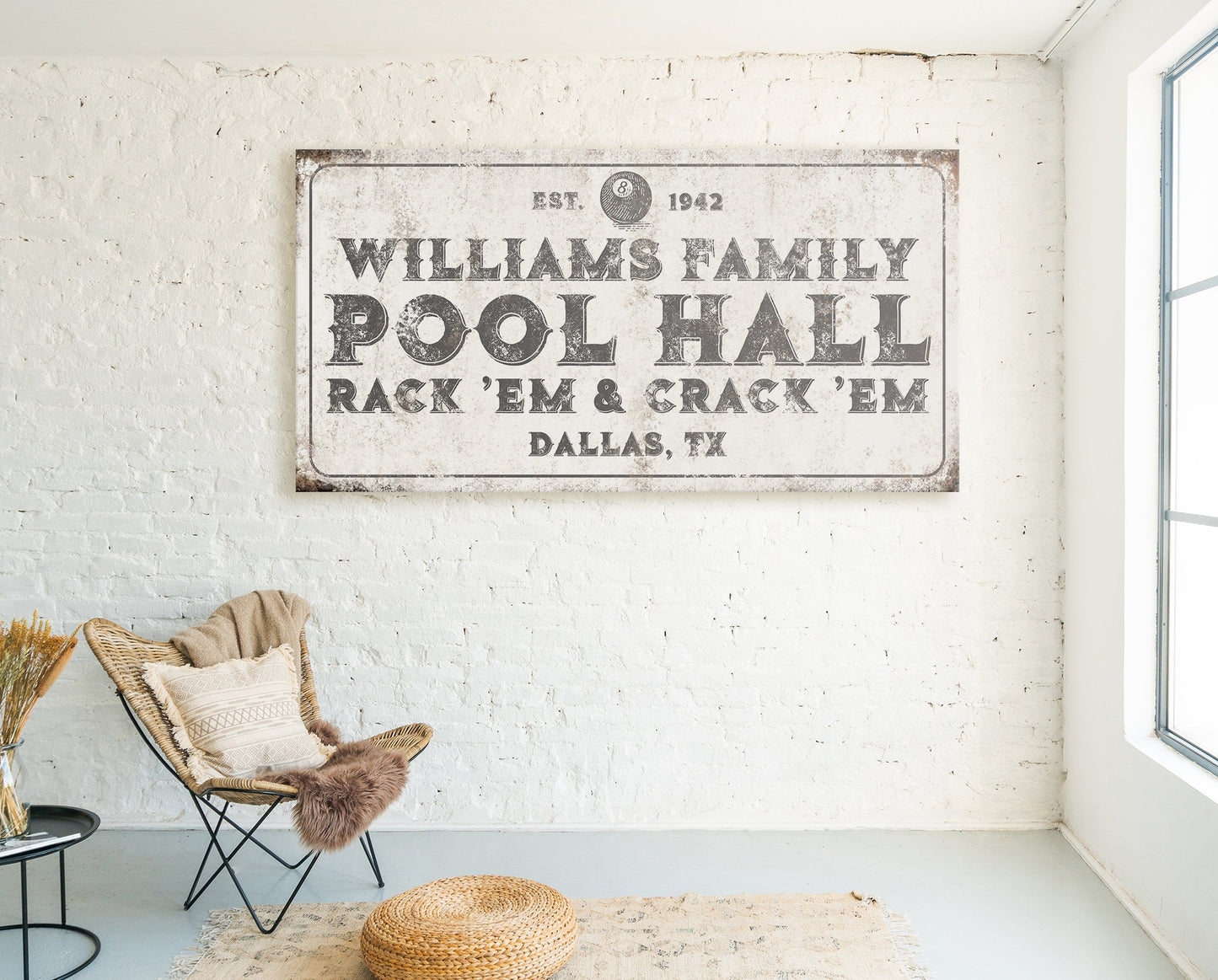 CUSTOM POOL HALL SIGN