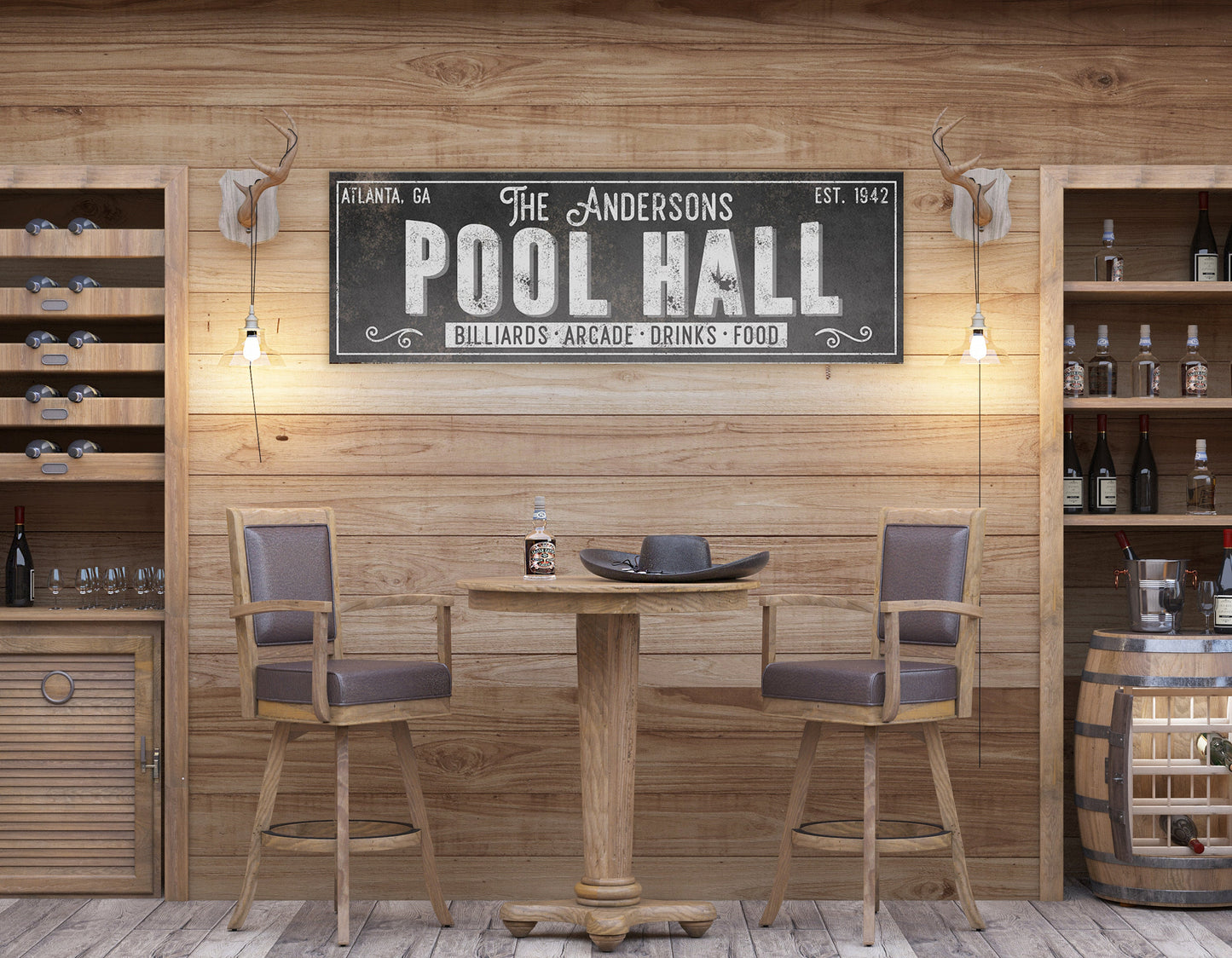 CUSTOM POOL HALL SIGN