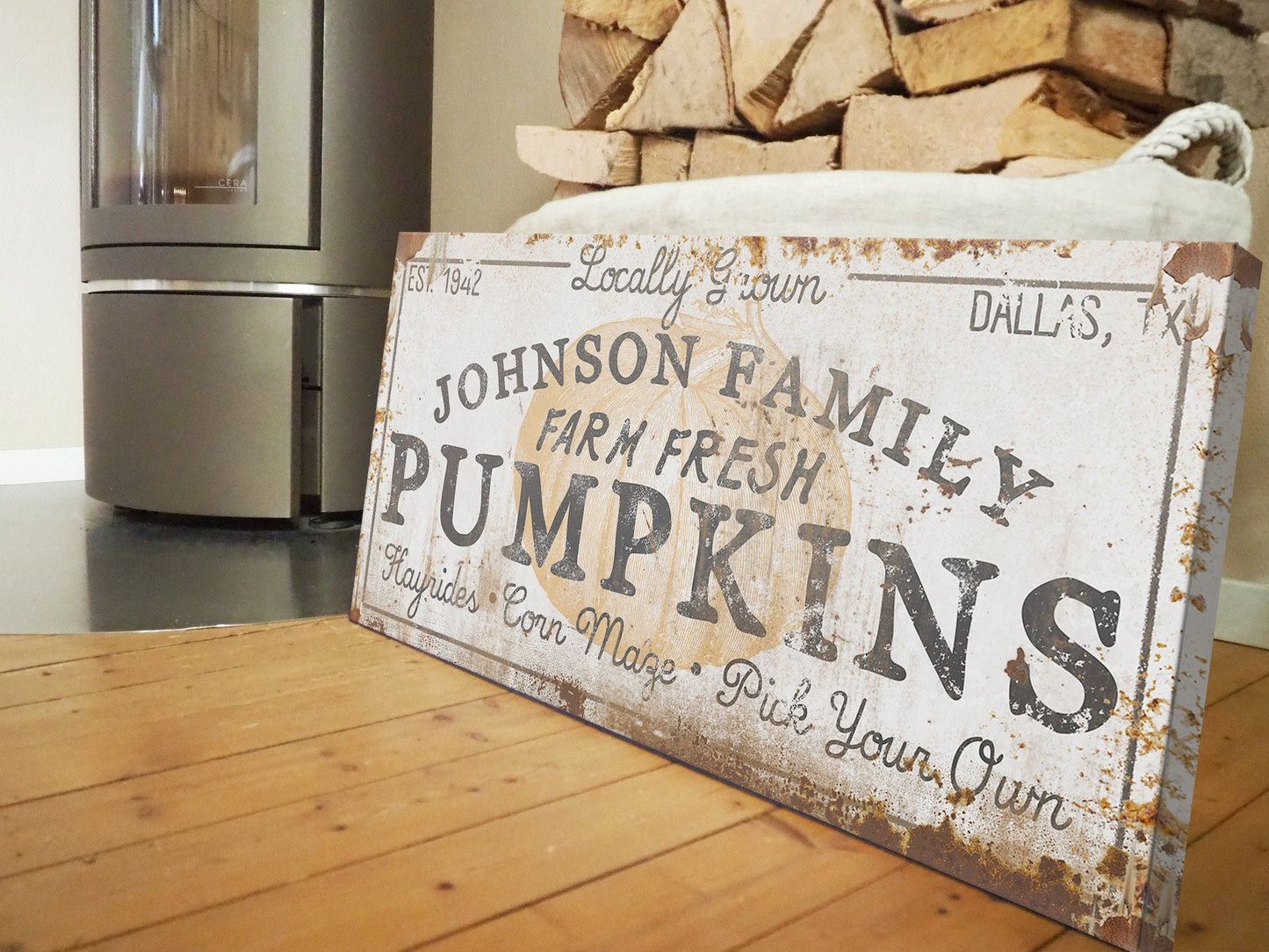 CUSTOM FAMILY PUMPKIN FARM SIGN