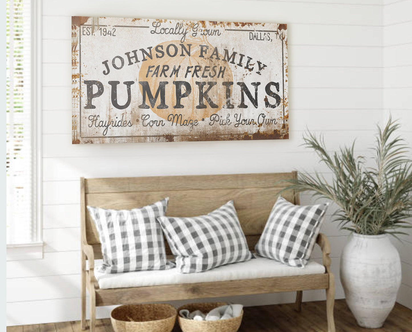 CUSTOM FAMILY PUMPKIN FARM SIGN