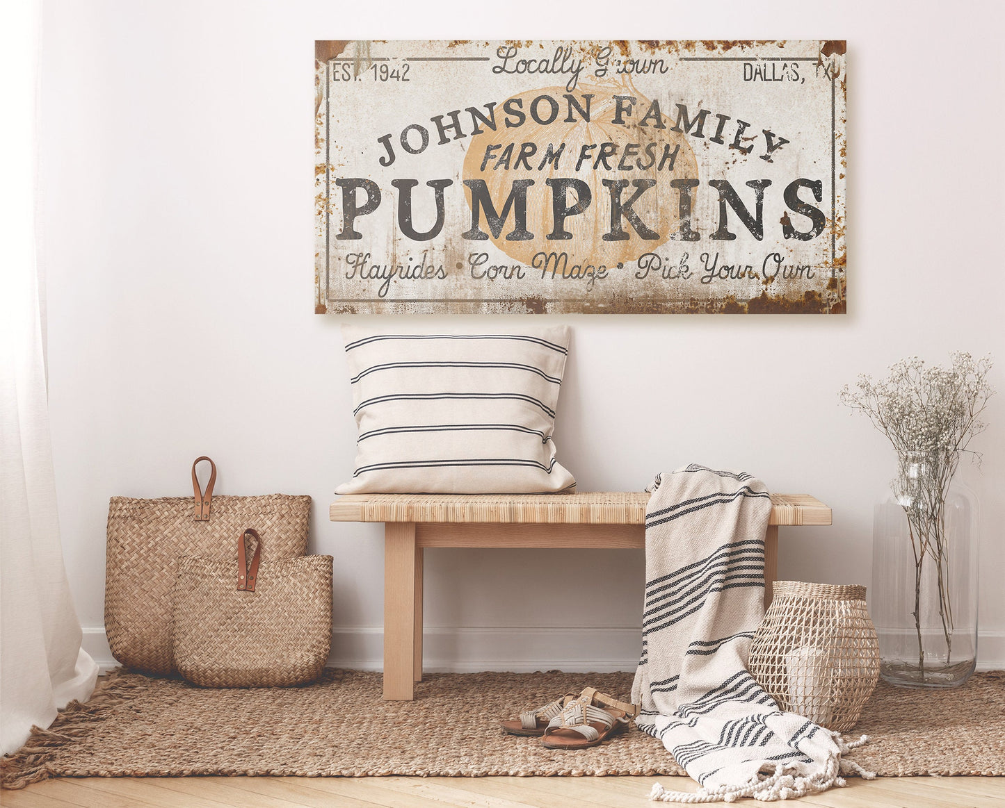 CUSTOM FAMILY PUMPKIN FARM SIGN