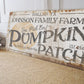 CUSTOM FAMILY PUMPKIN FARM SIGN