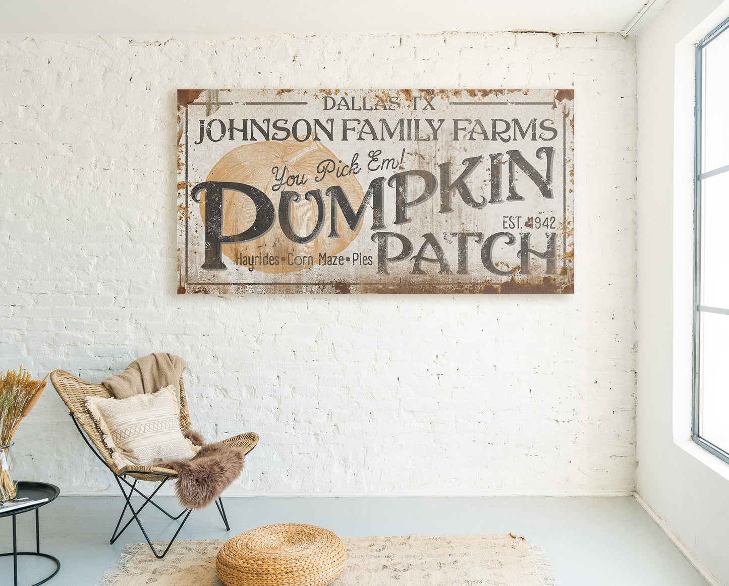 CUSTOM FAMILY PUMPKIN FARM SIGN