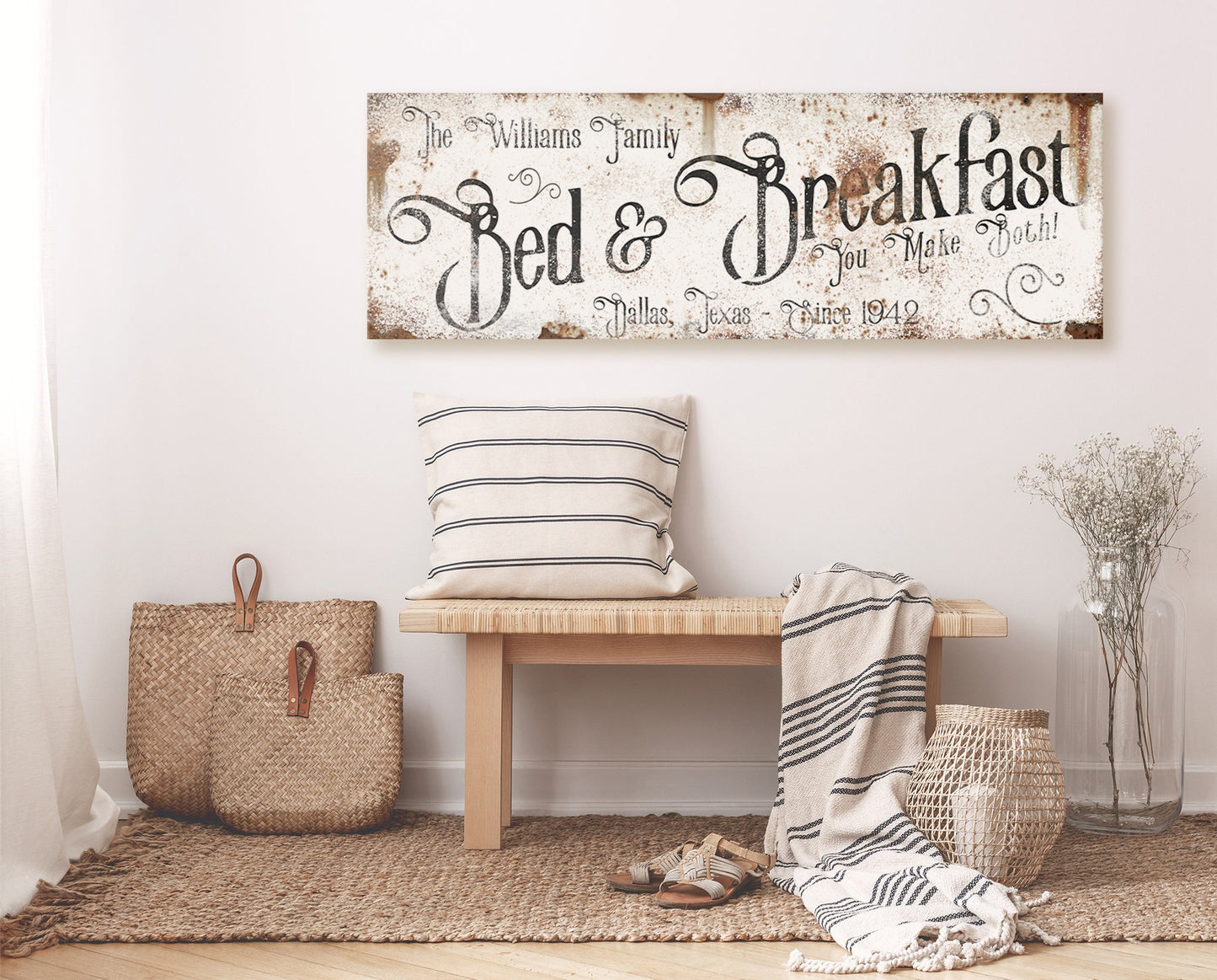 CUSTOM BED AND BREAKFAST SIGN