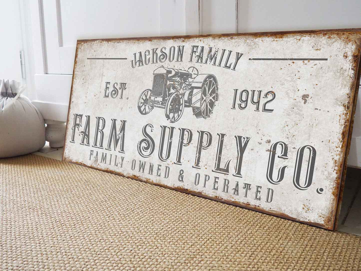 CUSTOM FARM SUPPLY CO. SIGN