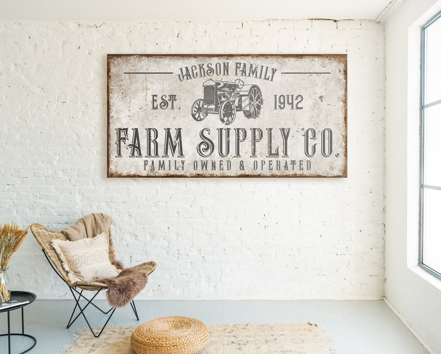 CUSTOM FARM SUPPLY CO. SIGN