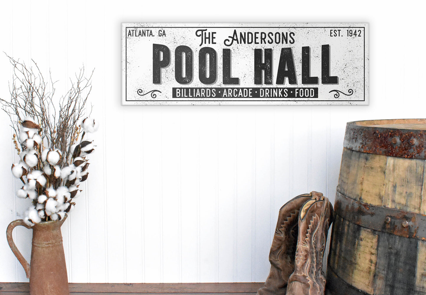 CUSTOM POOL HALL SIGN