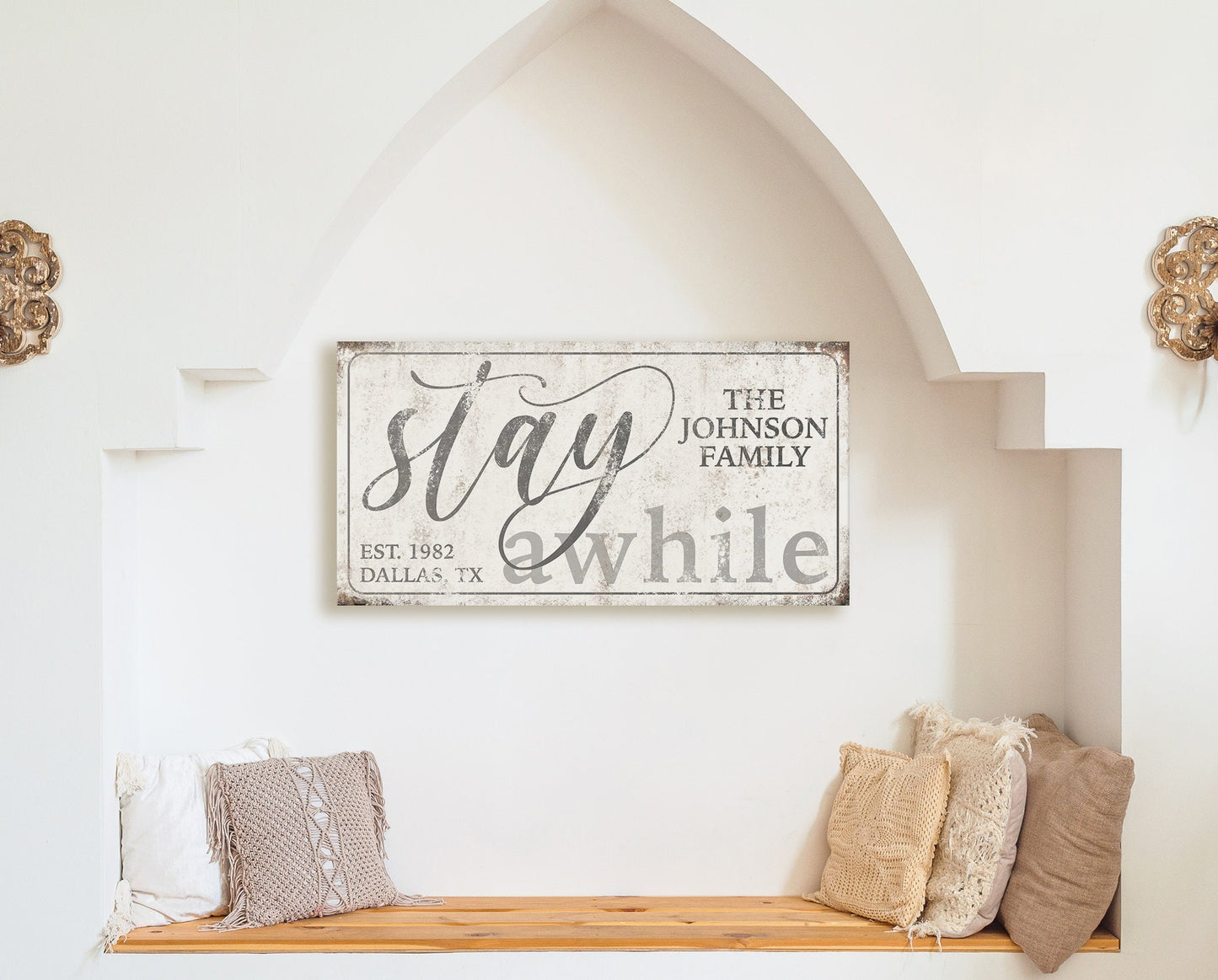 CUSTOM STAY AWHILE SIGN