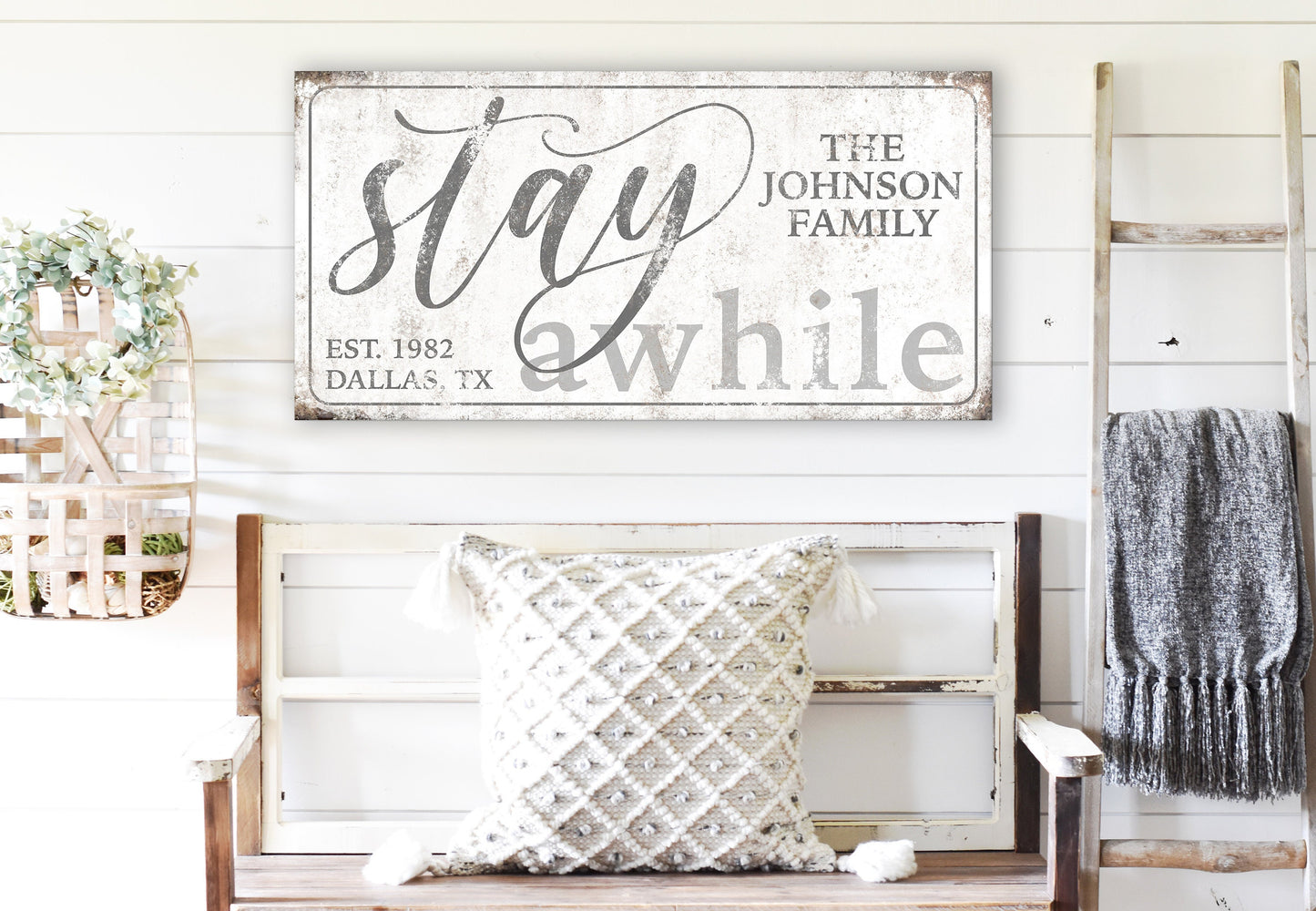 CUSTOM STAY AWHILE SIGN