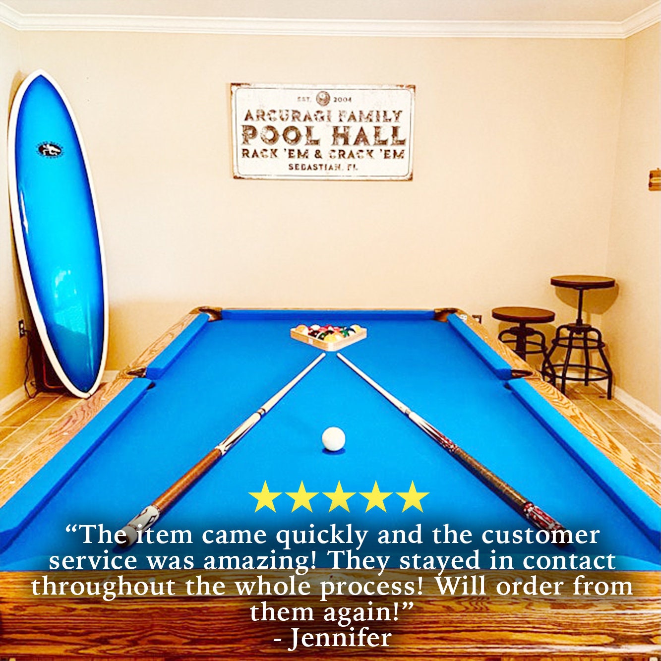 CUSTOM POOL HALL SIGN