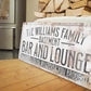 CUSTOM BASEMENT BAR AND LOUNGE SIGN