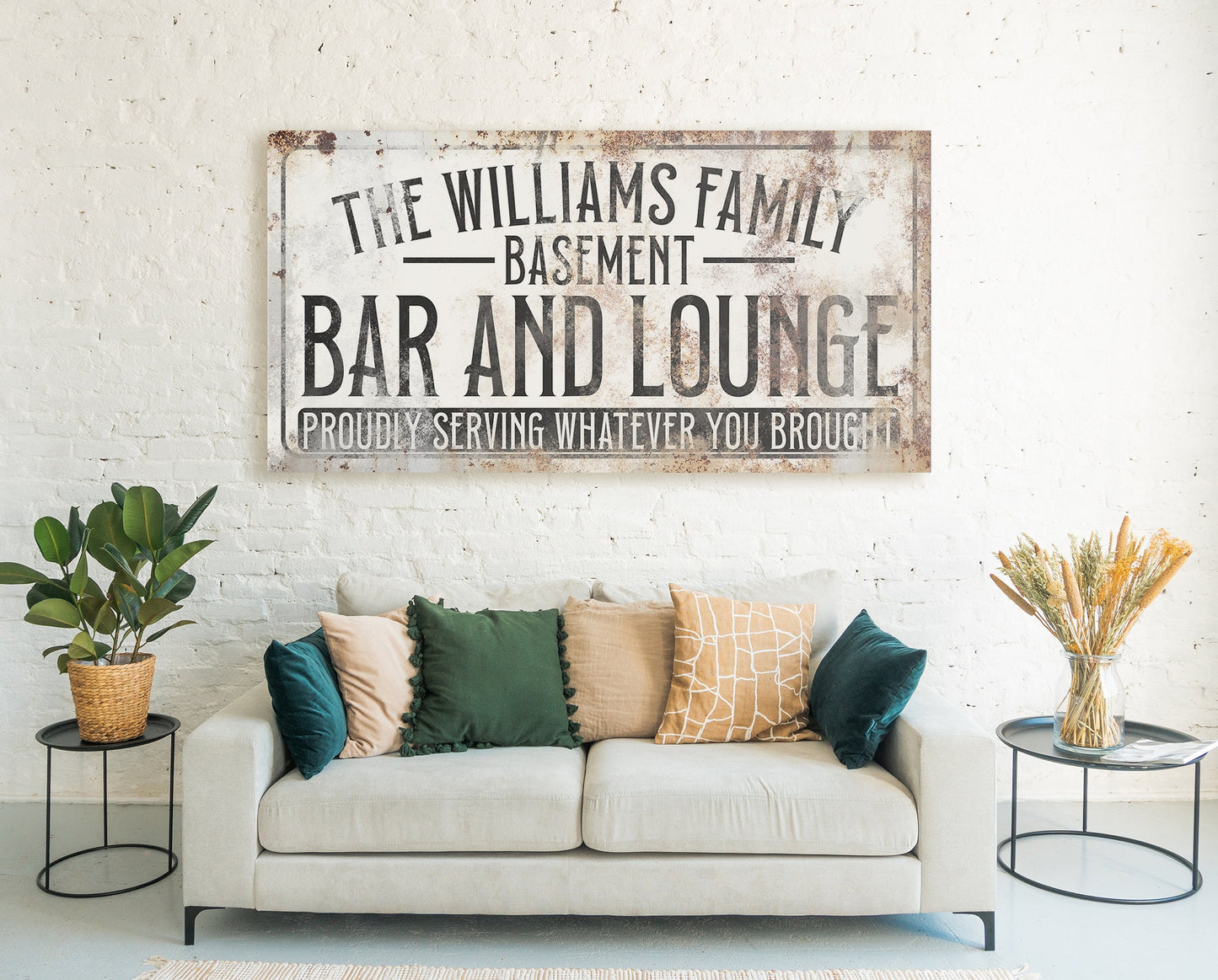 CUSTOM BASEMENT BAR AND LOUNGE SIGN