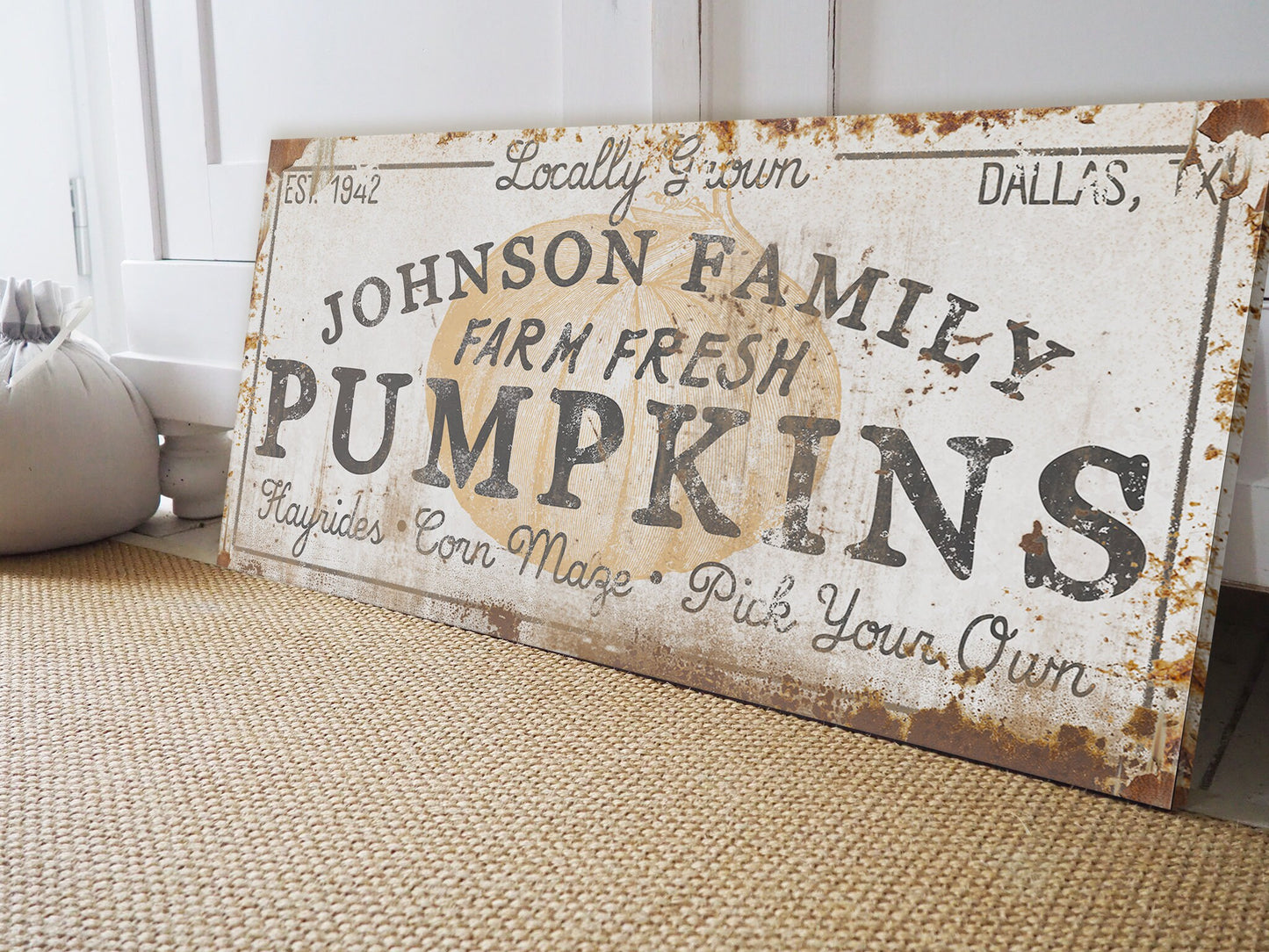 CUSTOM FAMILY PUMPKIN FARM SIGN