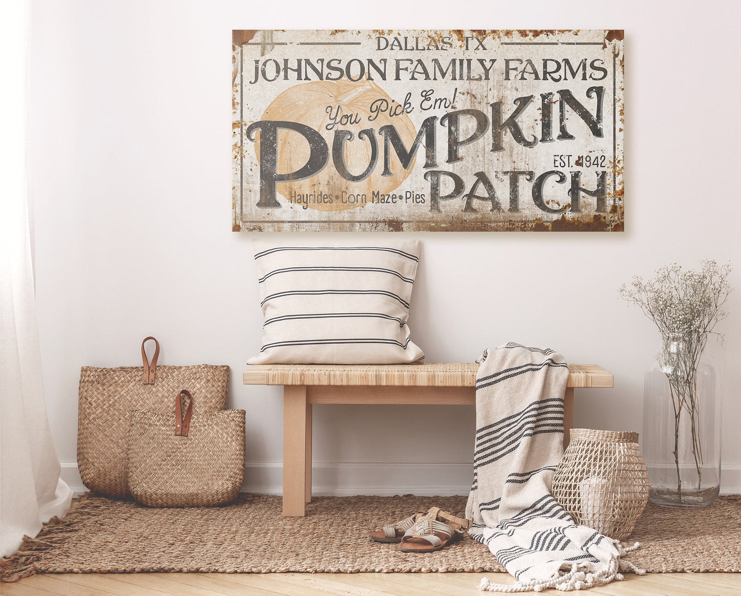 CUSTOM FAMILY PUMPKIN FARM SIGN