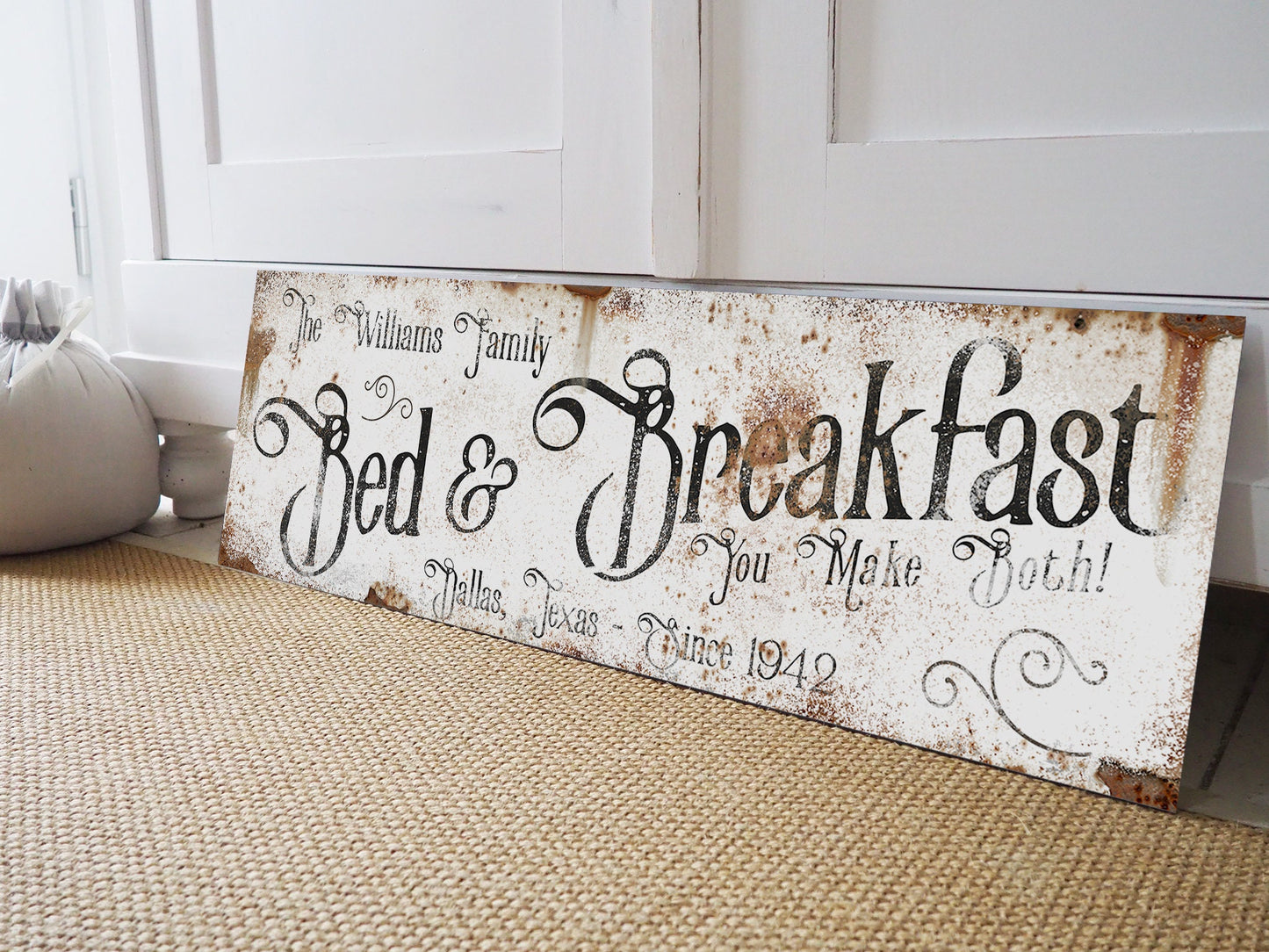 CUSTOM BED AND BREAKFAST SIGN