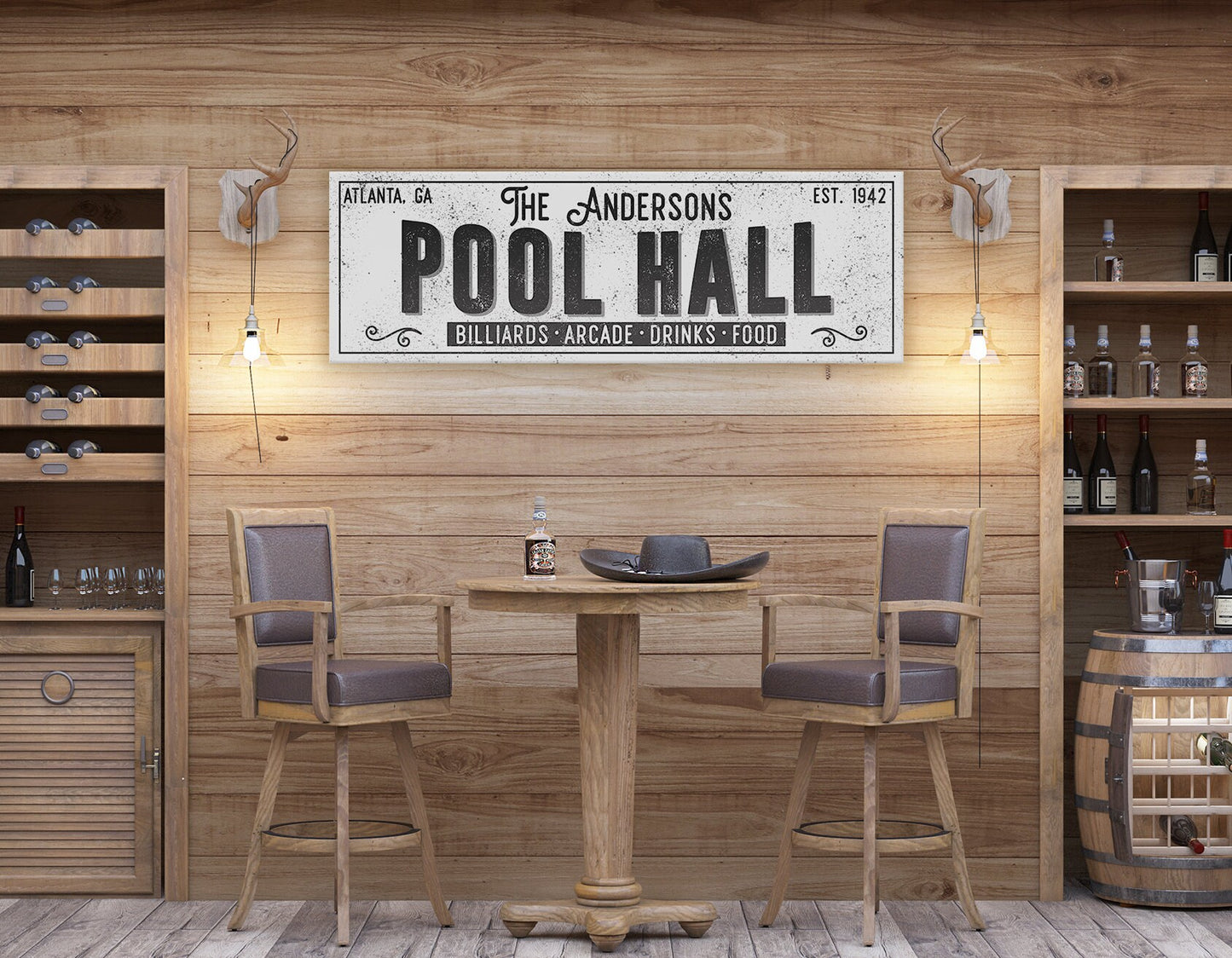 CUSTOM POOL HALL SIGN