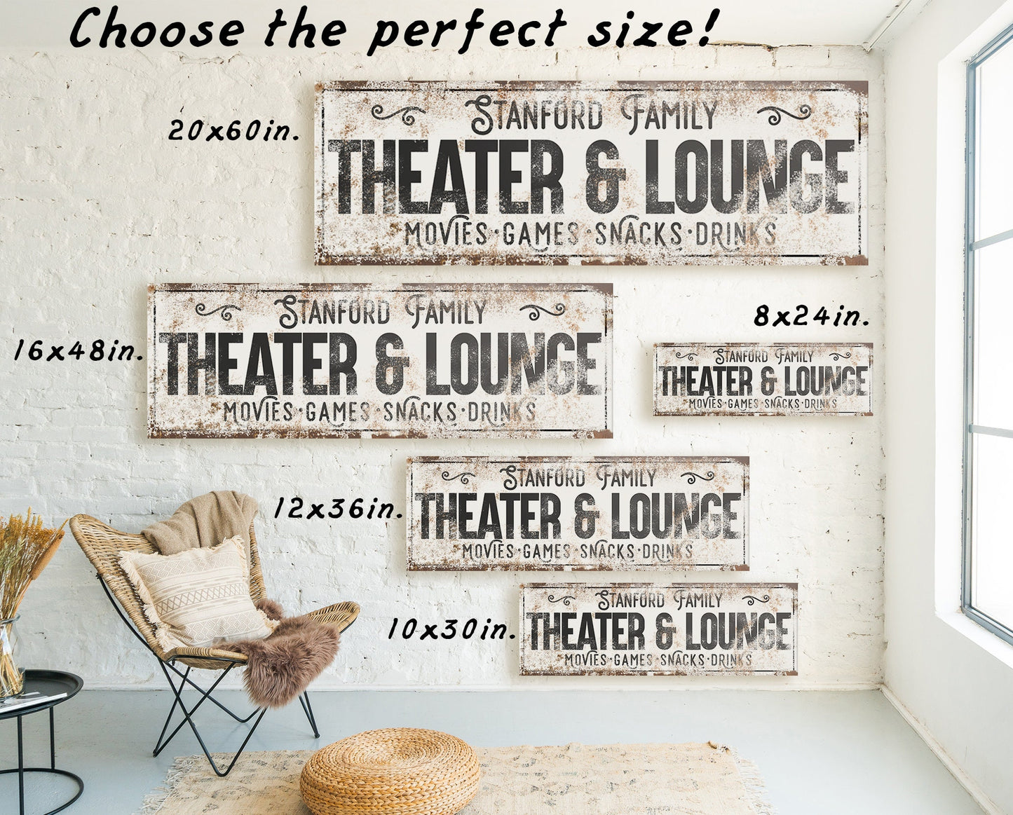 CUSTOM THEATER AND LOUNGE SIGN