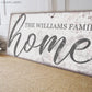 CUSTOM FAMILY NAME HOME SIGN