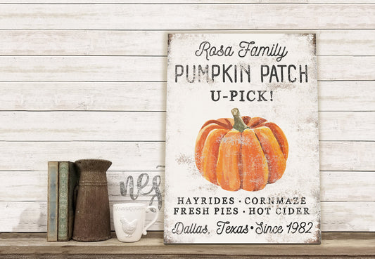 CUSTOM FAMILY PUMPKIN PATCH SIGN