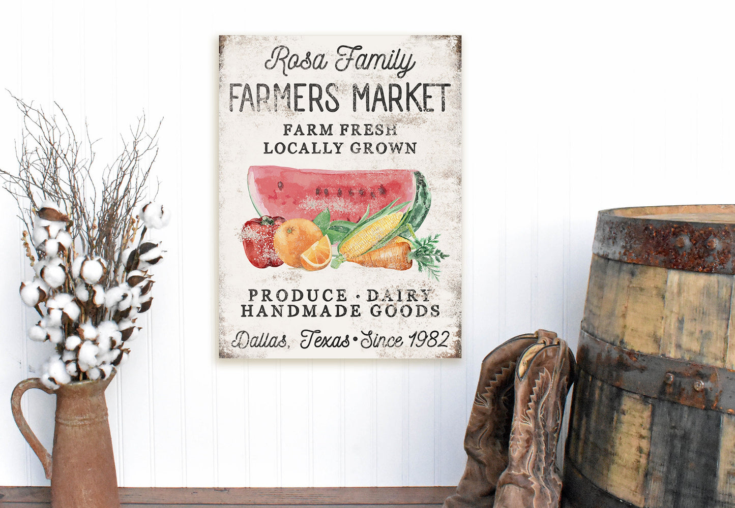 CUSTOM FARMERS MARKET SIGN