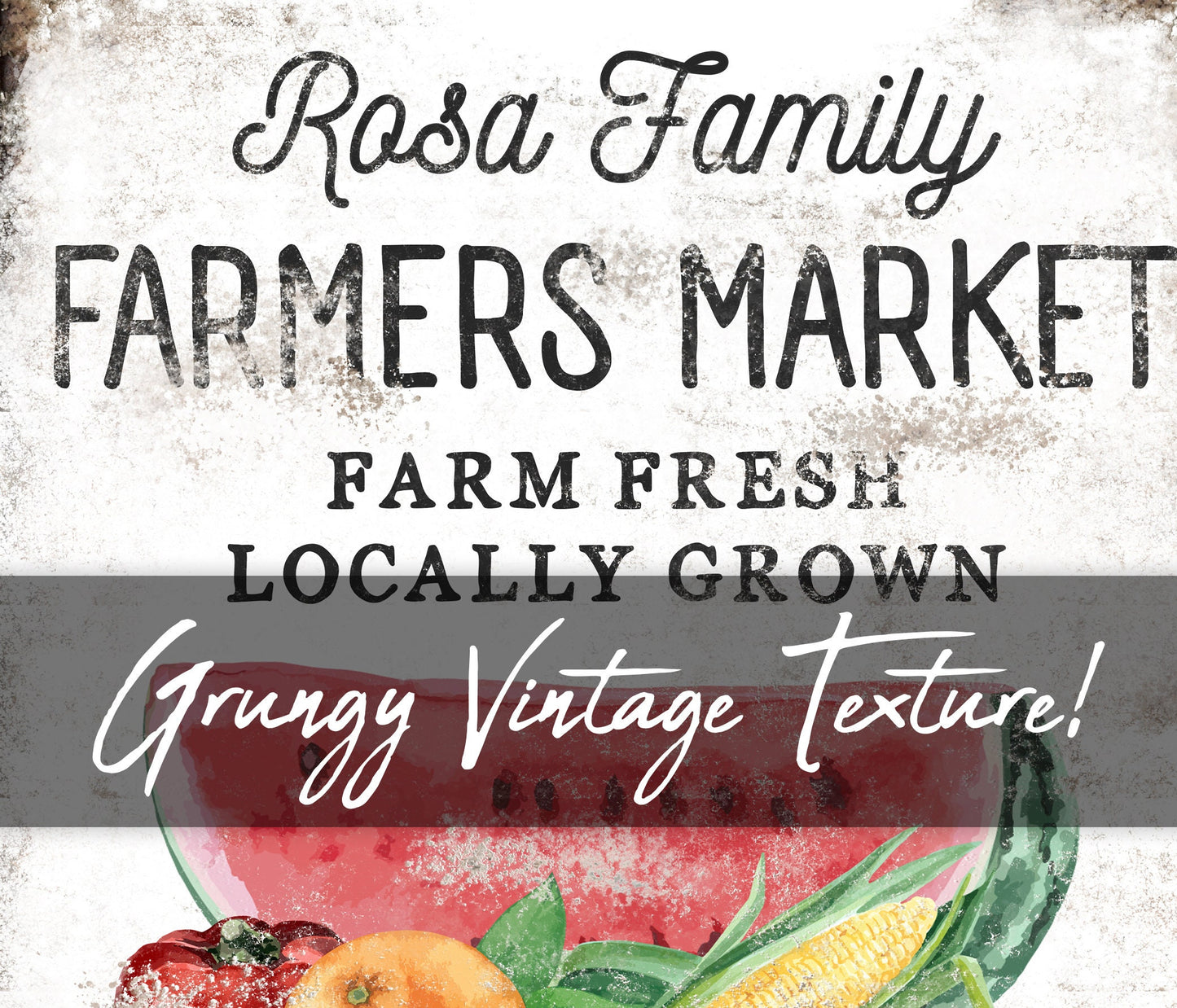 CUSTOM FARMERS MARKET SIGN