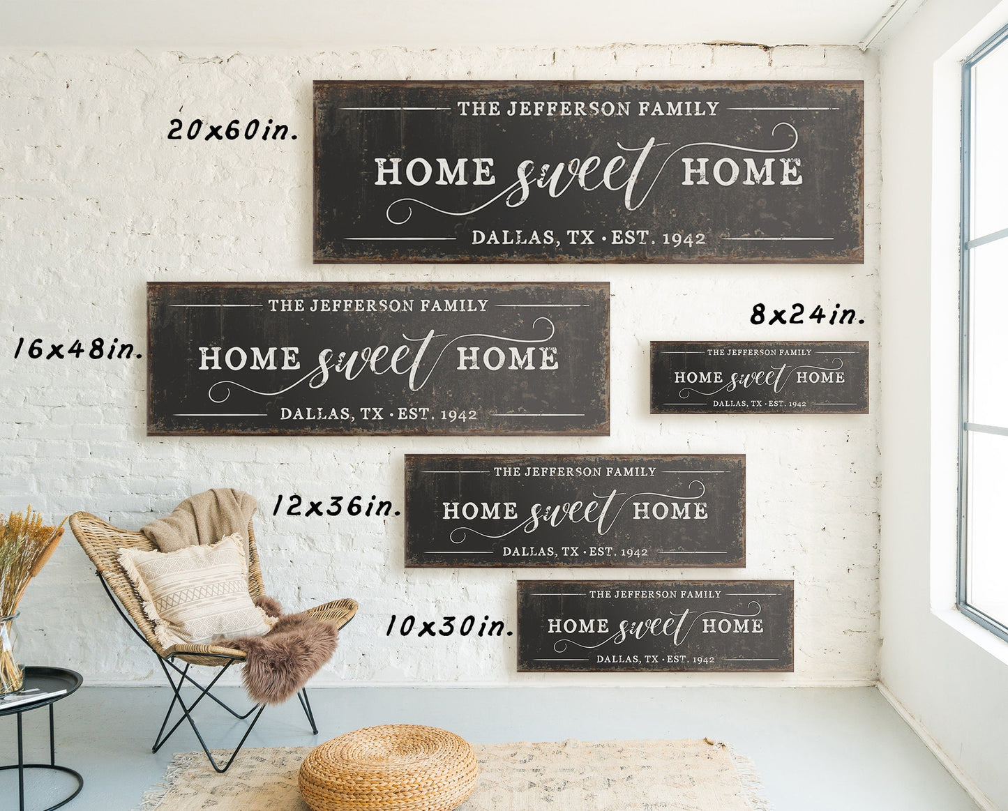 CUSTOM HOME SWEET HOME SIGN