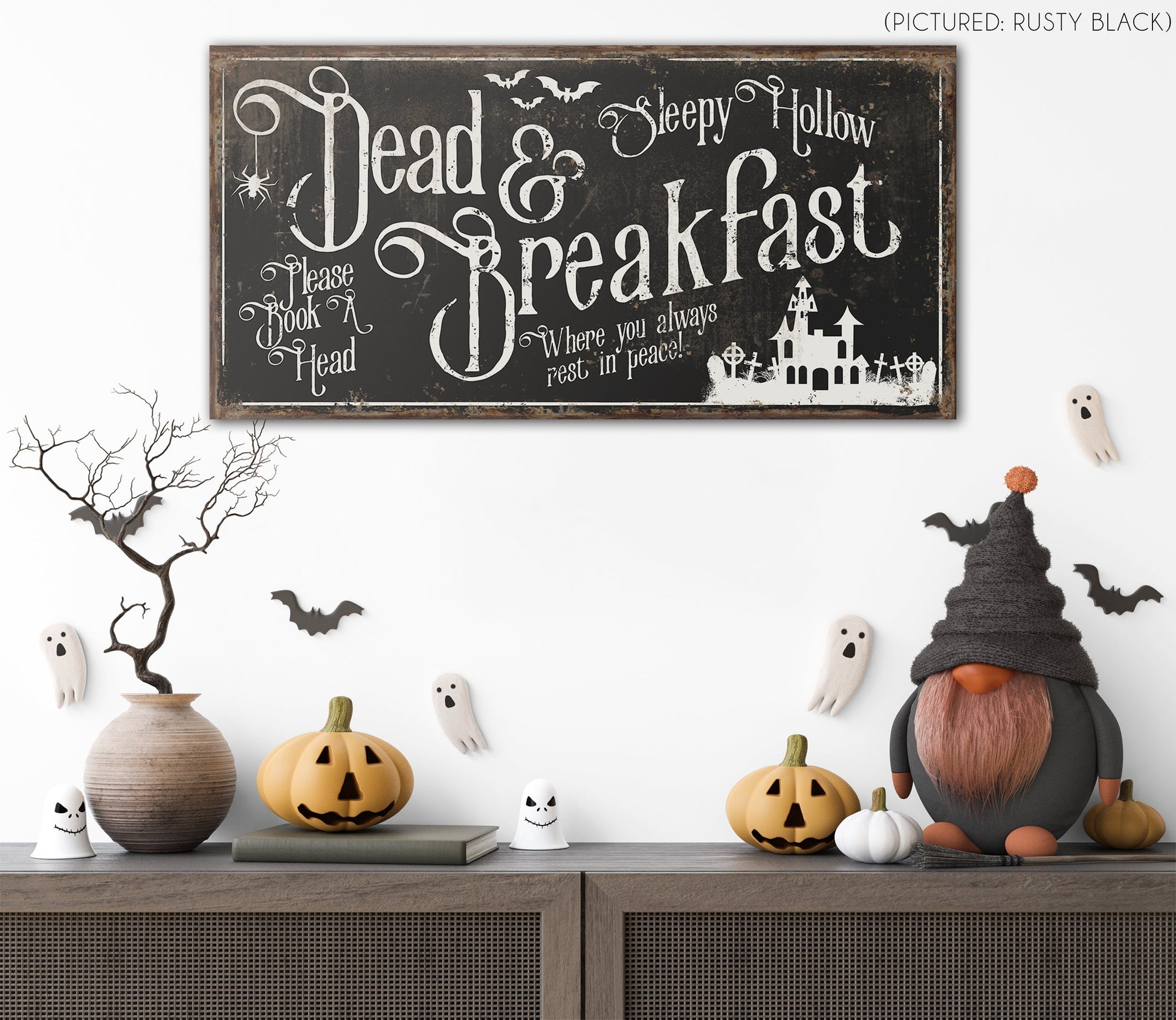 The Dead and Breakfast Inn Targa in metallo spettrale decorazione di The Dead and Breakfast Inn Targa in metallo spettrale decorazione di