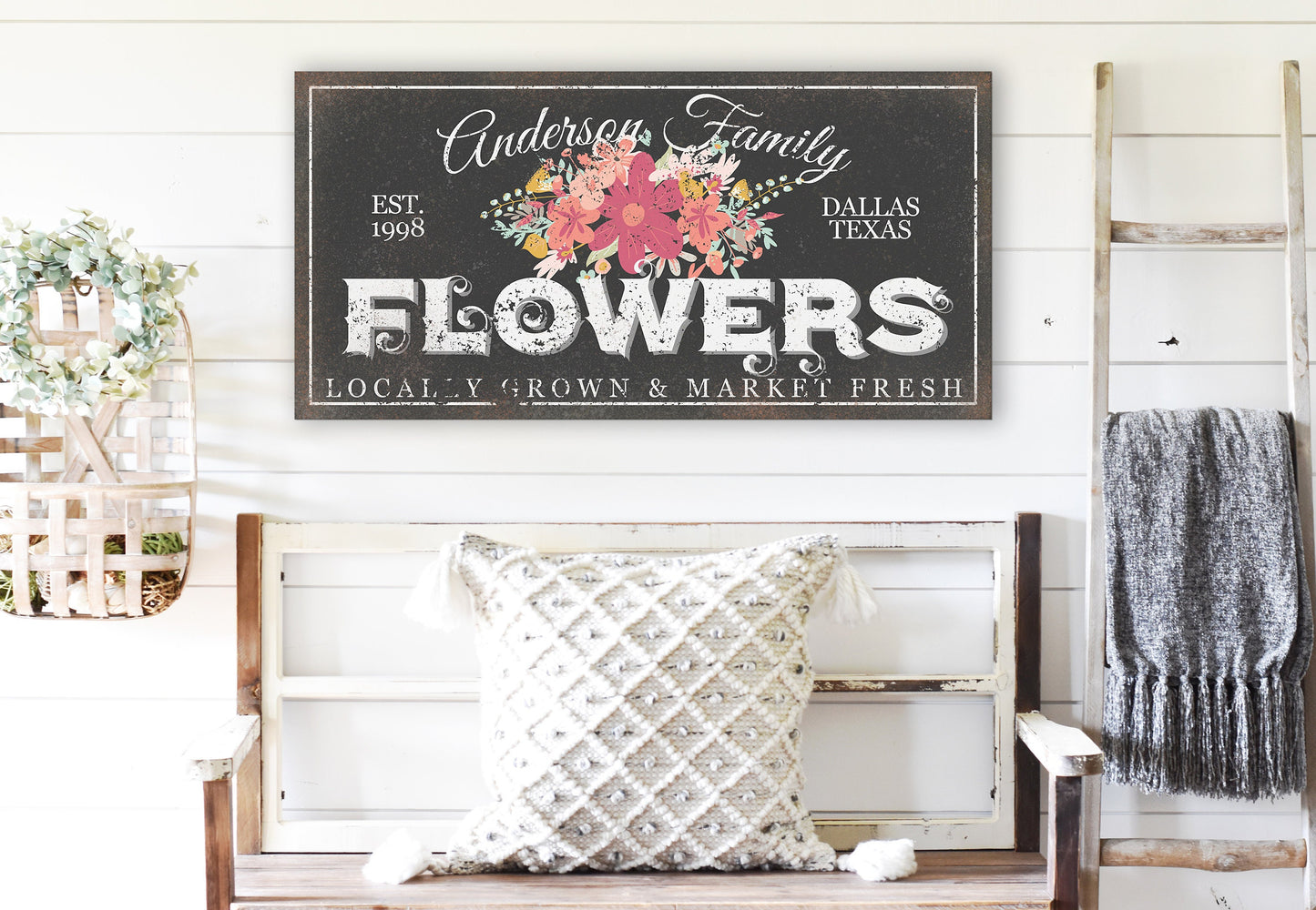 CUSTOM FLOWERS SIGN