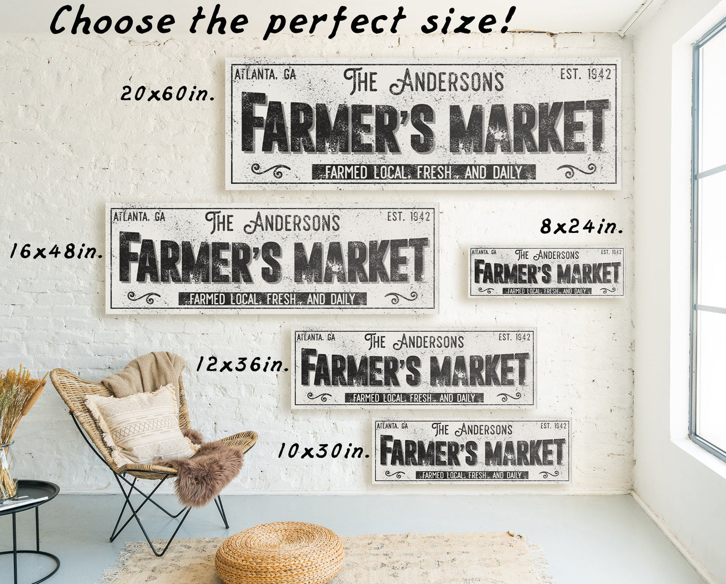 CUSTOM FARMERS MARKET SIGN