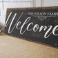 CUSTOM FAMILY NAME WELCOME SIGN