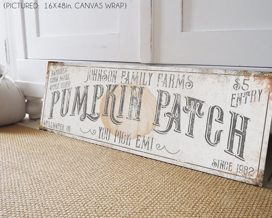 CUSTOM PUMPKIN PATCH SIGN