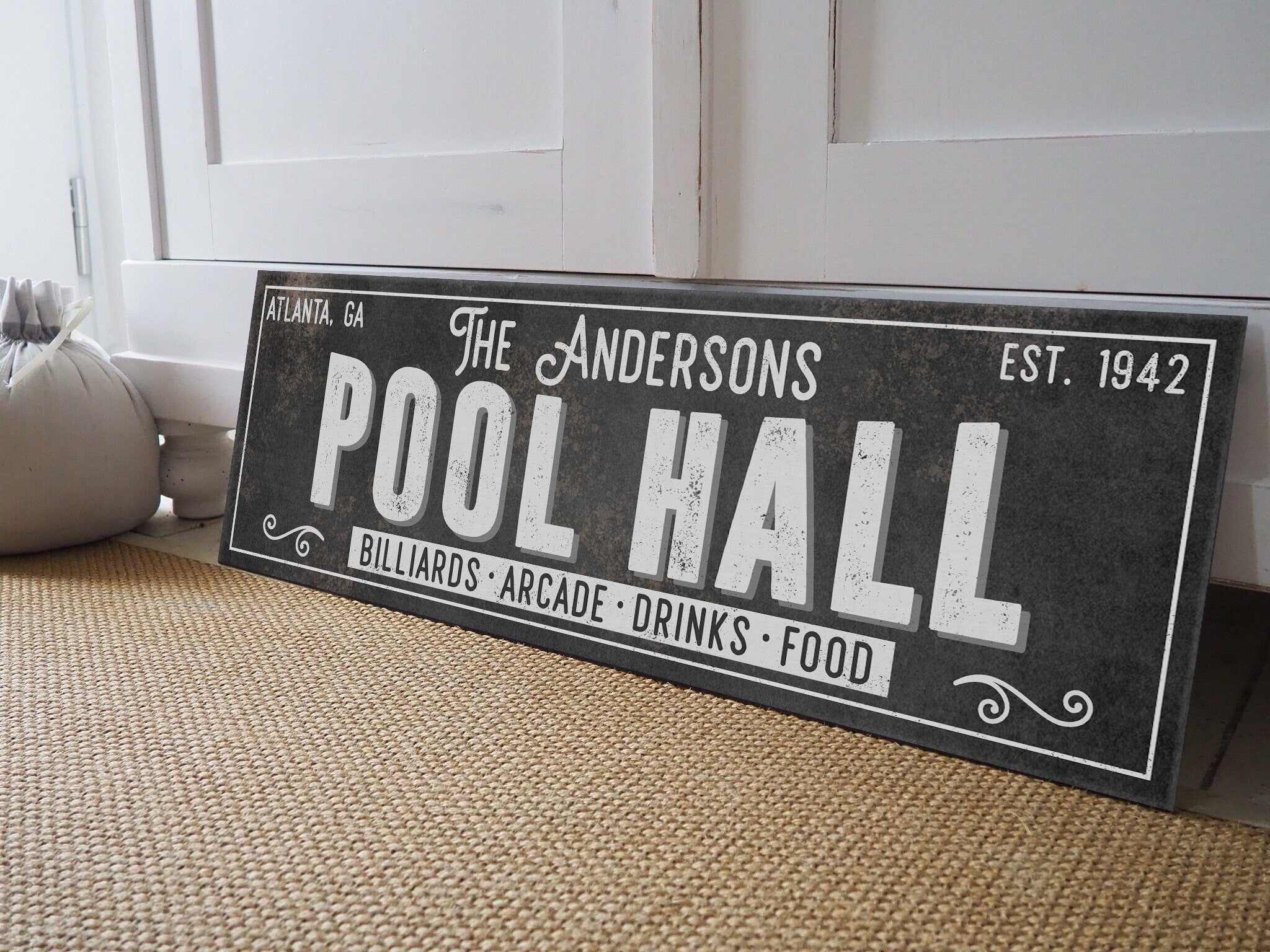 CUSTOM POOL HALL SIGN – Cedar & Sage US