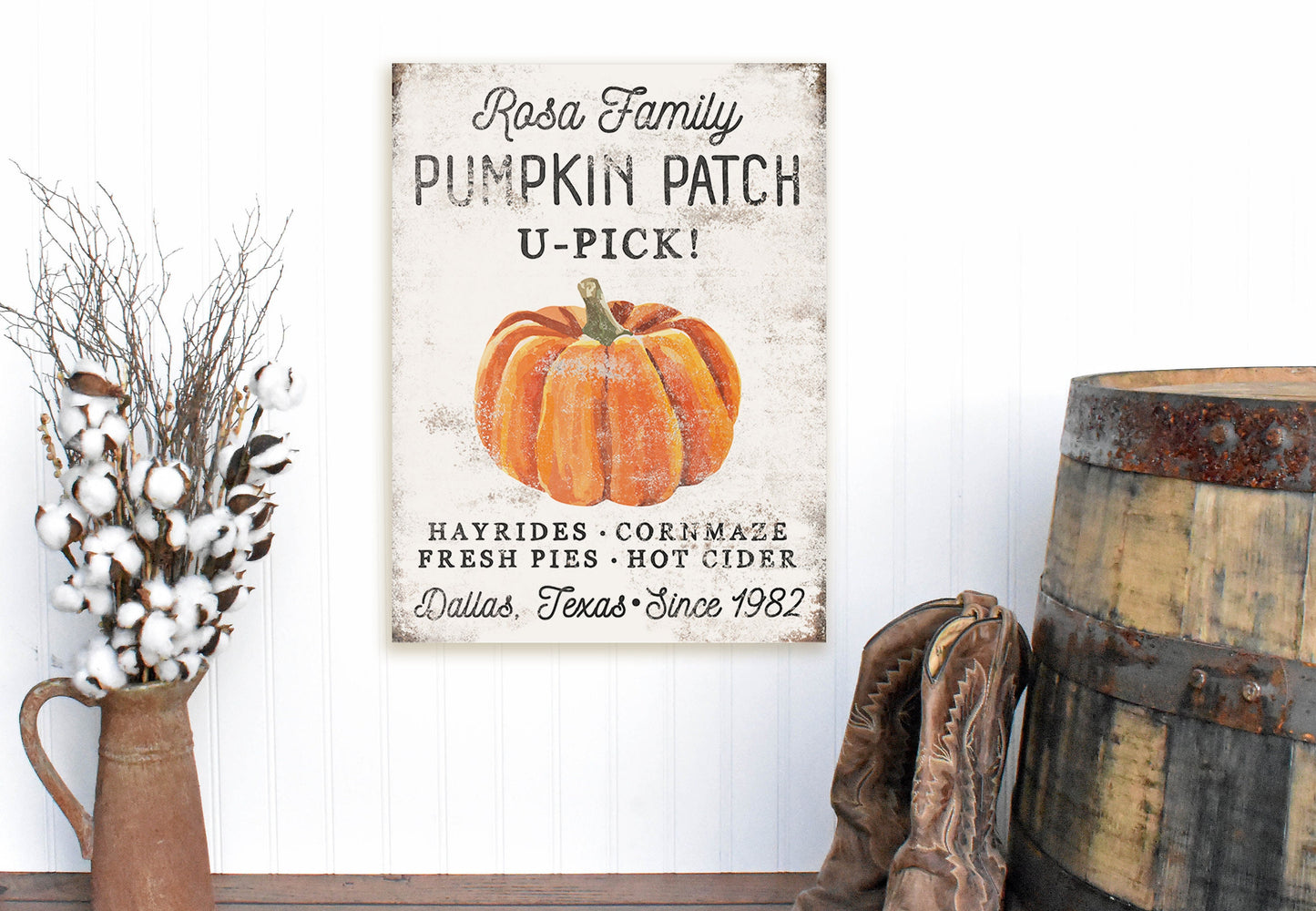 CUSTOM FAMILY PUMPKIN PATCH SIGN