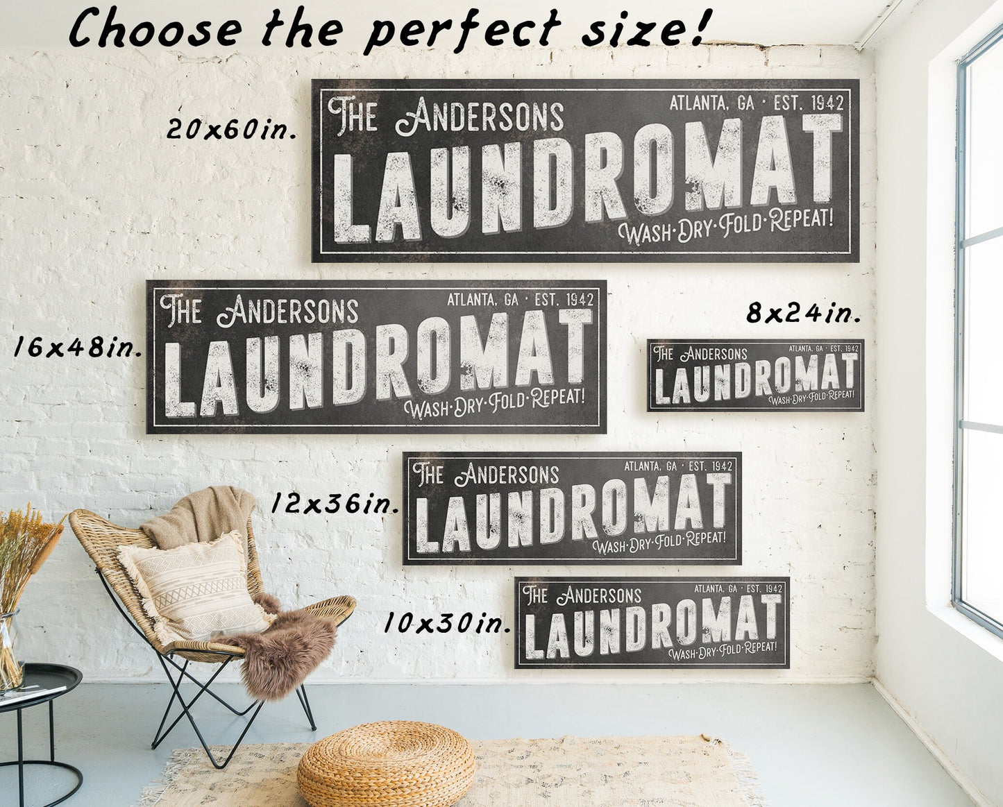 CUSTOM LAUNDROMAT SIGN