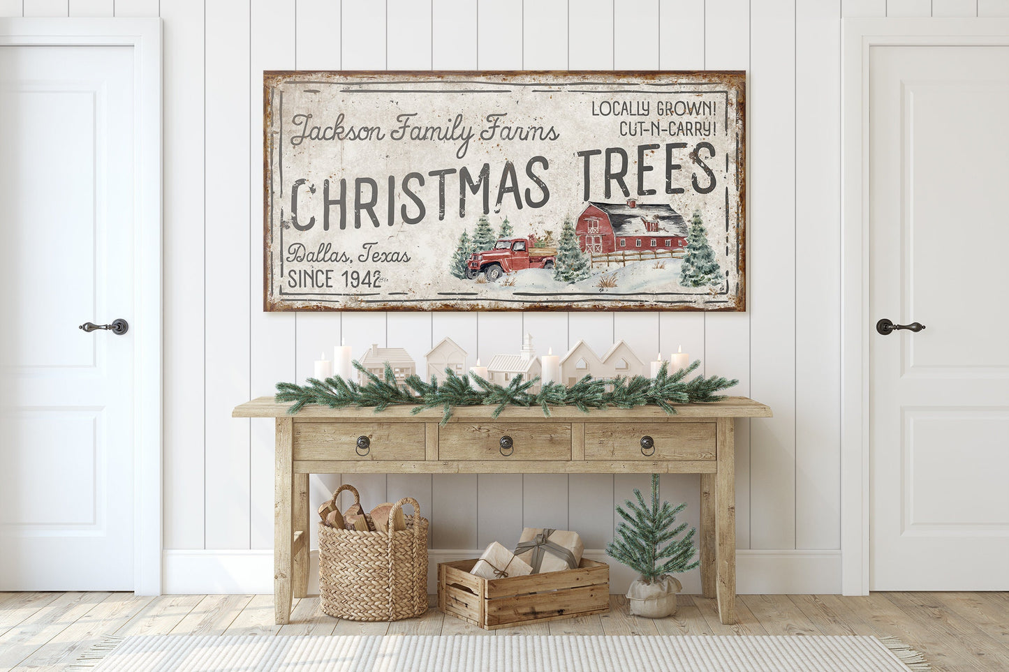 CUSTOM CHRISTMAS TREES SIGN