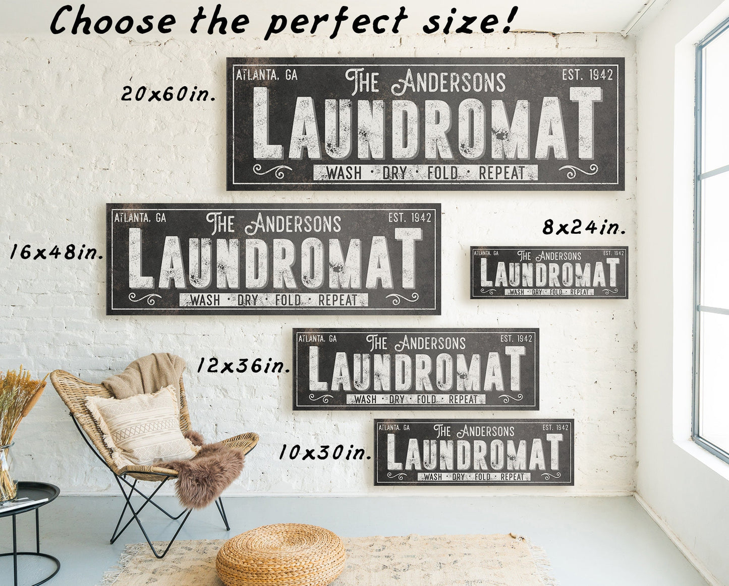 CUSTOM LAUNDROMAT SIGN