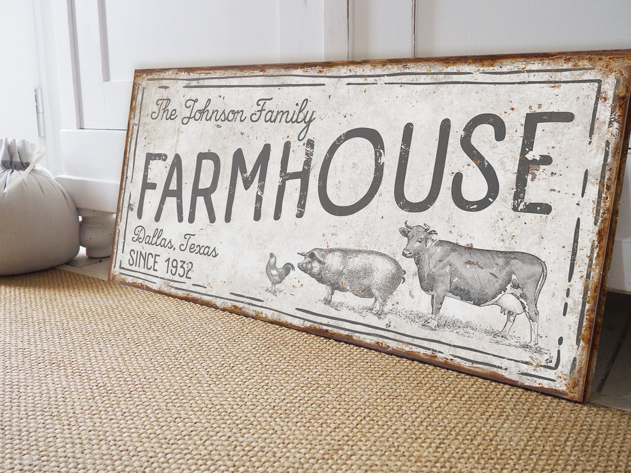 CUSTOM FARMHOUSE SIGN – Cedar & Sage US