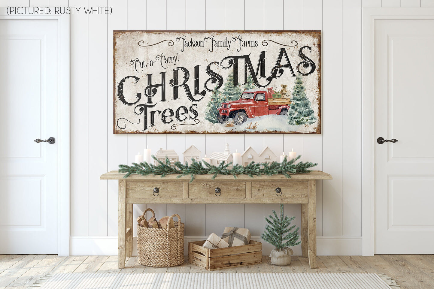 CUSTOM CHRISTMAS TREES SIGN