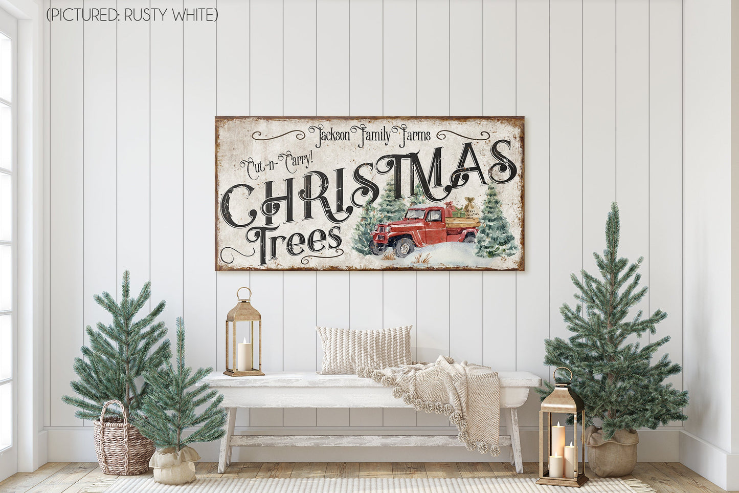 CUSTOM CHRISTMAS TREES SIGN