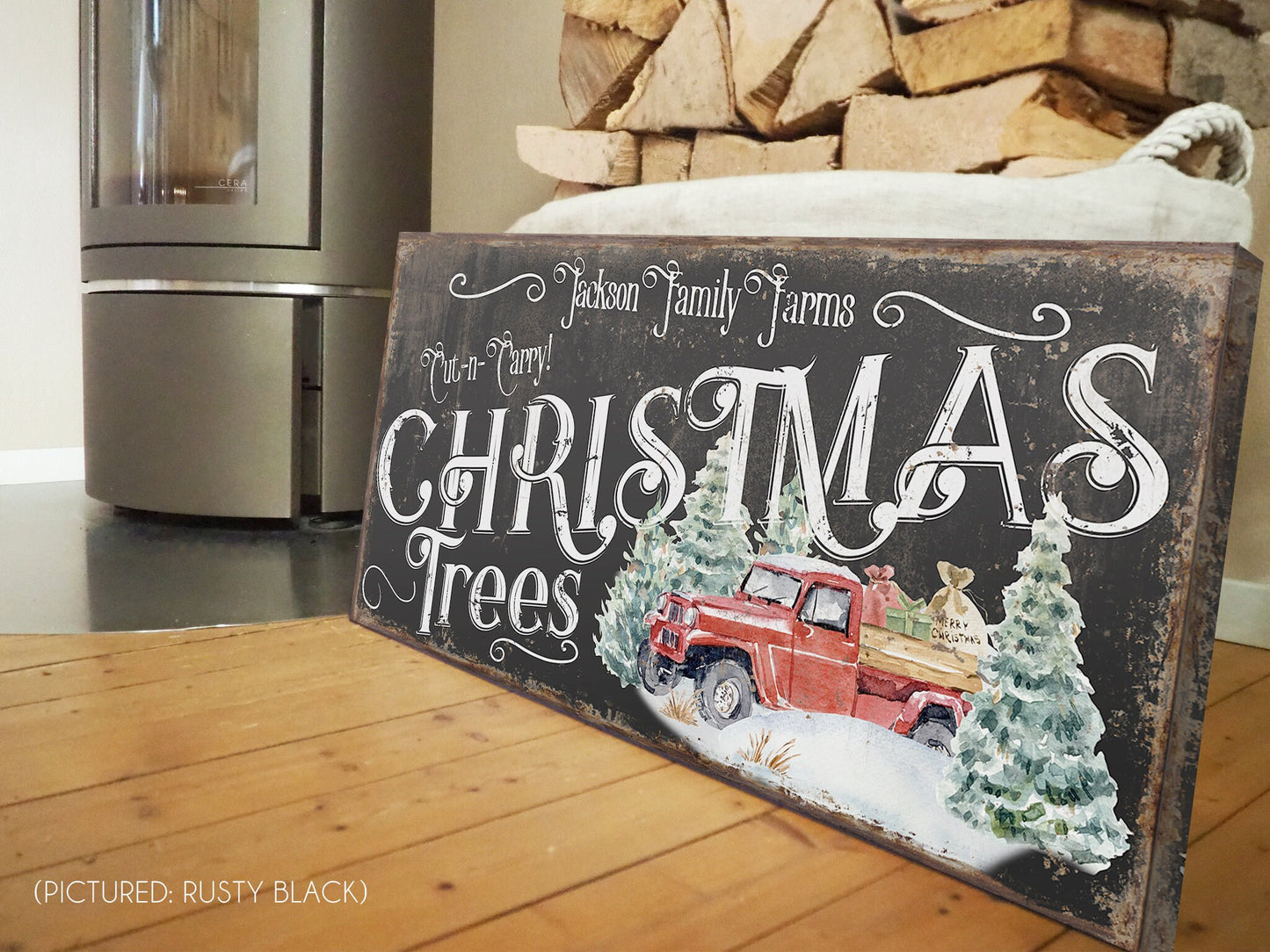 CUSTOM CHRISTMAS TREES SIGN