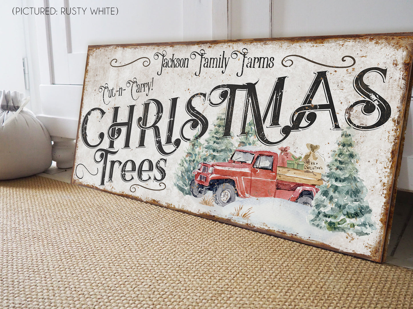 CUSTOM CHRISTMAS TREES SIGN